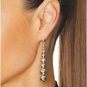 Silver ball earrings